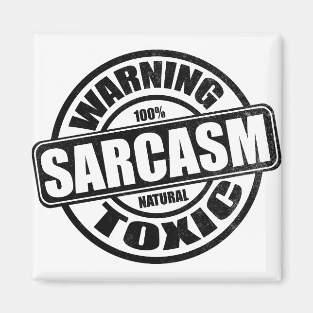 Warning Toxic Sarcasm Humor Magnet (Front)