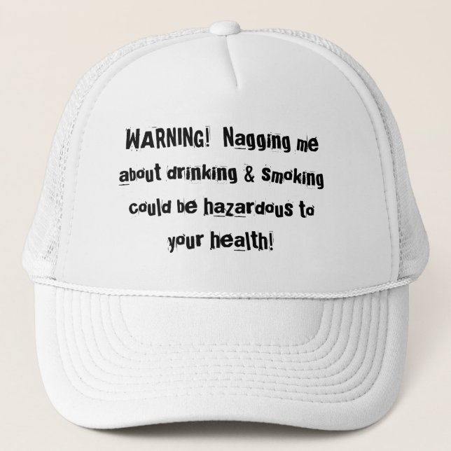 WARNING! TRUCKER HAT (Front)