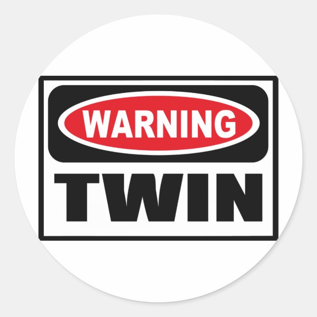 Warning TWIN Sticker (Front)