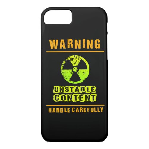 WARNING UNSTABLE CONTENT iPhone 87 CASE