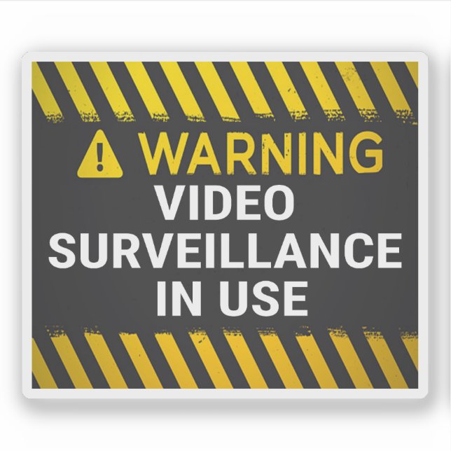 Warning Video Surveillance In Use Sticker (Front)