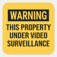 Warning Video Surveillance Sign