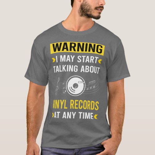 Warning Vinyl Record Records T_Shirt