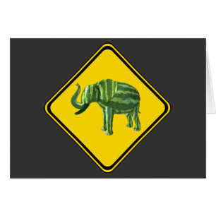Warning: Watermelon Elephant Crossing! Cards