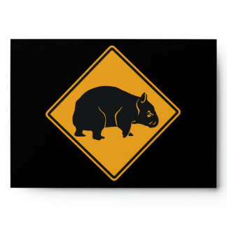 Warning Wombat Crossing Envelope