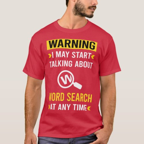 Warning Word Search T_Shirt