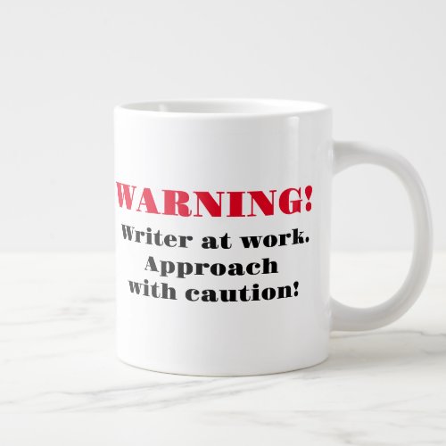 Warning Writer at work coffee mug