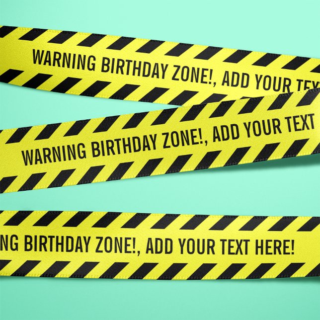 WARNING! Your Custom Text Do Not Cross Tape Satin Ribbon (Creator Uploaded)