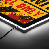 Warning zombie containment unit AFTER apocalypse LED Sign (Corner)