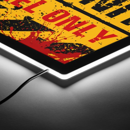 Warning zombie containment unit AFTER apocalypse LED Sign (Corner)