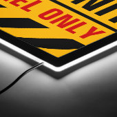 Warning zombie containment unit BEFORE apocalypse LED Sign (Corner)