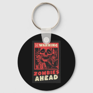 Warning Zombies Halloween Costume Keychain
