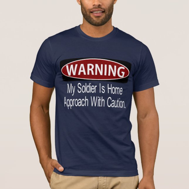 WARNINGsoldierwhite T-Shirt (Front)