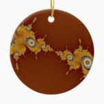 Warp Fractal Ceramic Ornament