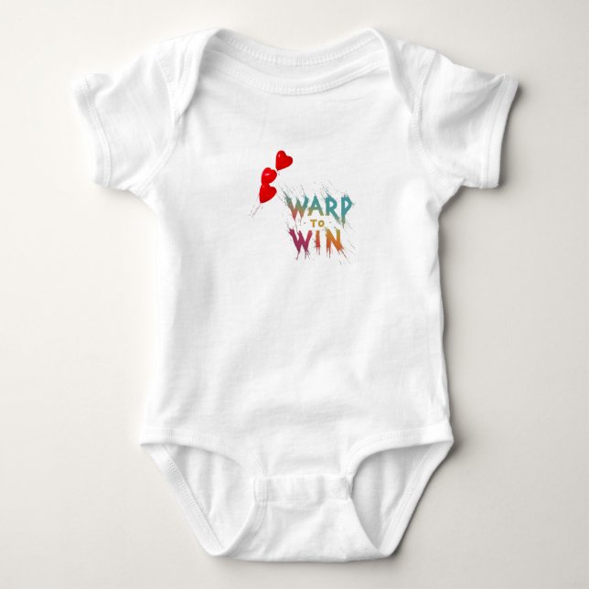 Warp to win baby bodysuit (Front)