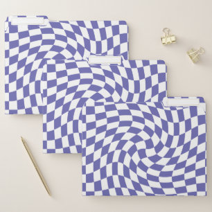 Warped Checkerboard Checks Pattern Retro File Folder