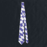 Warped Checkerboard Checks Pattern Retro Neck Tie<br><div class="desc">Cool warped groovy checkered pattern in color of the year 2022 periwinkle blue featuring on a home decor for bedroom, living room, kitchen or every day accessories and office products for trendy retro good vibes. Simple twirl checks in color of year for little retro psychedelic style. Twirled and swirled checkerboard,...</div>