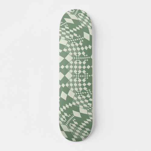 Warped Checks in Green Skateboard