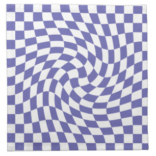 Warped Checks Retro Psychedelic Cloth Napkin