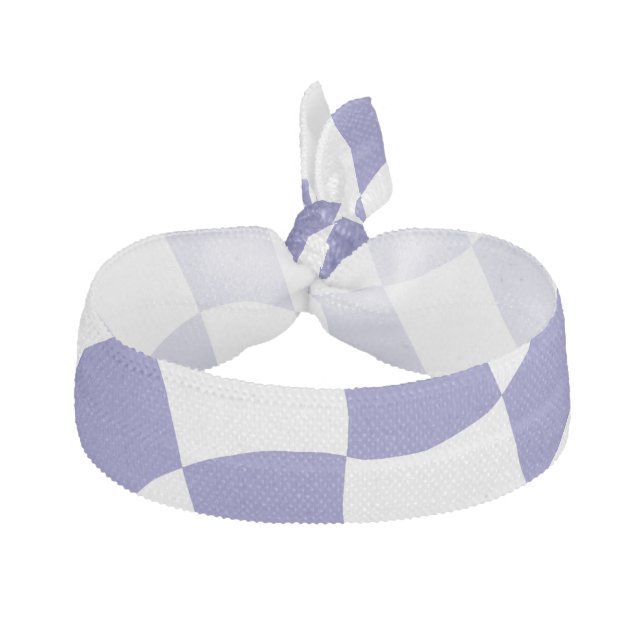 Warped Checks Retro Psychedelic Elastic Hair Tie (Front)