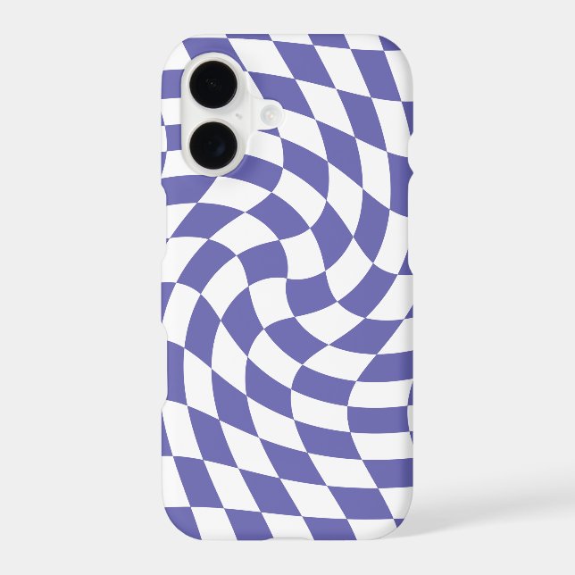 Warped Checks Retro Psychedelic Iphone Case (Back)