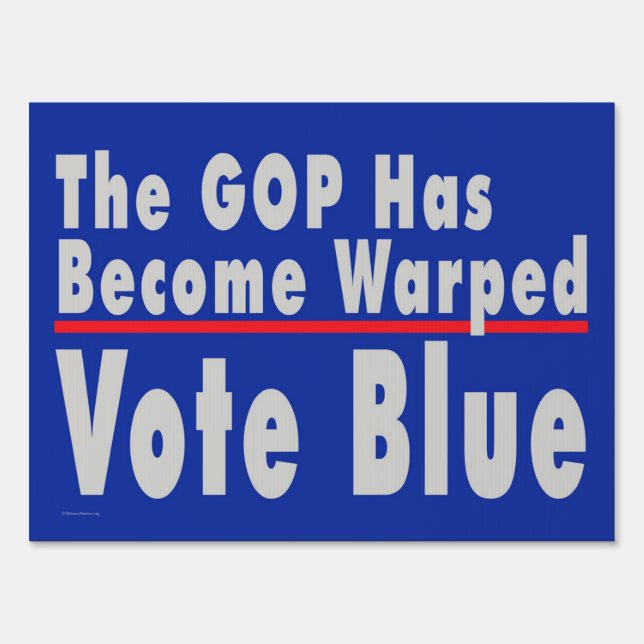 'Warped GOP' Double-sided Yard Sign (Front)