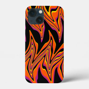 Warped in Black, Pink, Orange and Yellow  iPhone 13 Mini Case