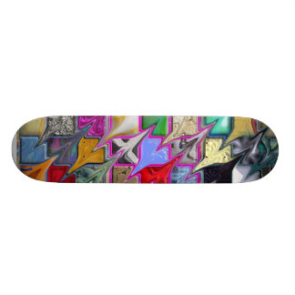 Warped Pattern Style Colorful Skateboard Deck