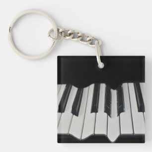 Warped Piano Keys Acrylic Key Ring
