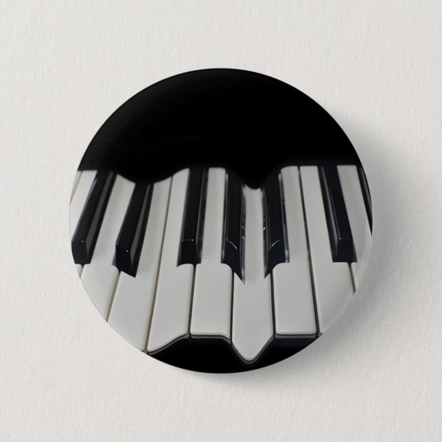 Warped Piano Keys Badge Button (Front)