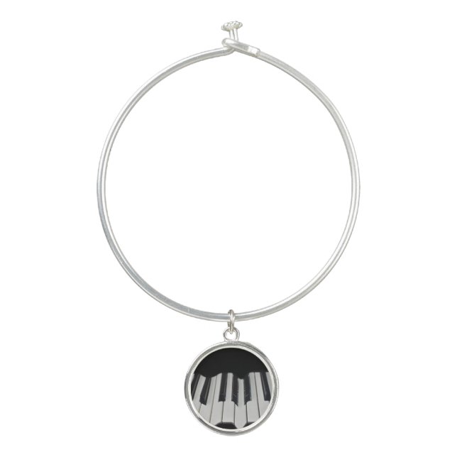 Warped Piano Keys  Bangle Bracelet (Front)