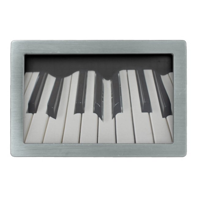 Warped Piano Keys Belt Buckle (Front)