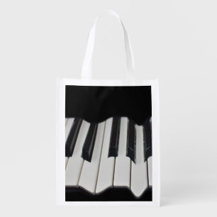 Warped Piano Keys Reuseable Grocery Bag