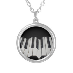 Warped Piano Keys Round Necklace