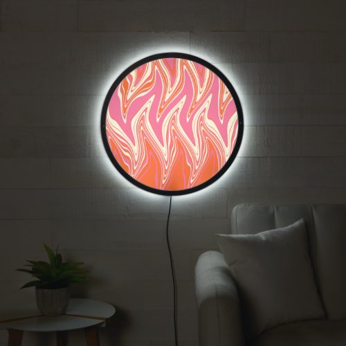 Warped _ Pink Orange and Cream LED Sign