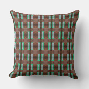 Warping Pause Sign of Gray and Aquamarine Color Throw Pillow