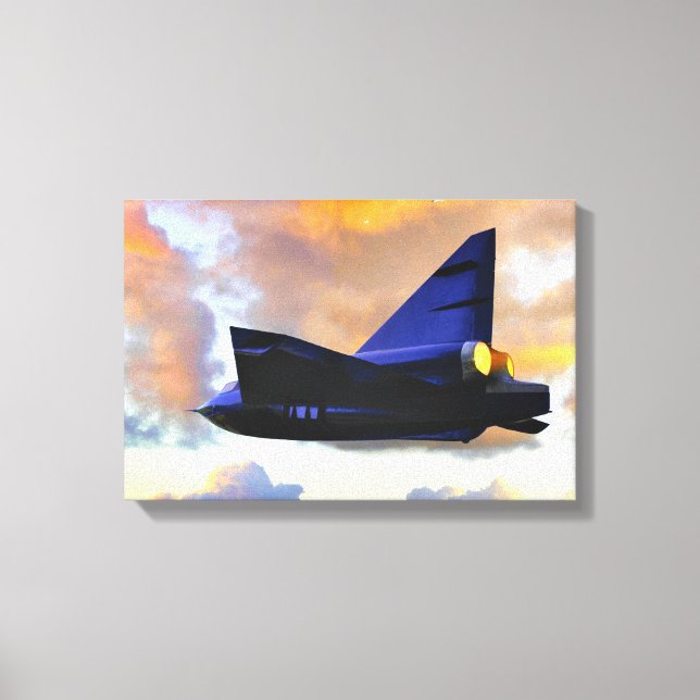 WARPLANE DARTING ABOUT Convair F2Y Sea Dart Canvas Print (Front)