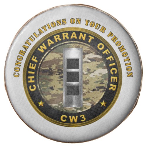 Warrant Officer 3 CW3 Promotion Chocolate Covered Oreo