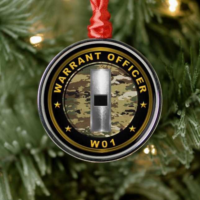 Warrant Officer One  Metal Ornament (Tree)