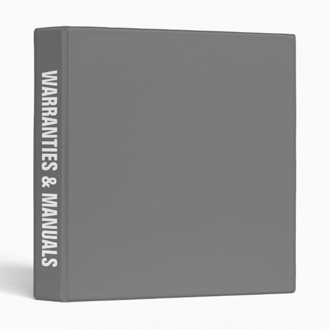 Warranties & Manuals Big Bold Name binder (Front/Spine)