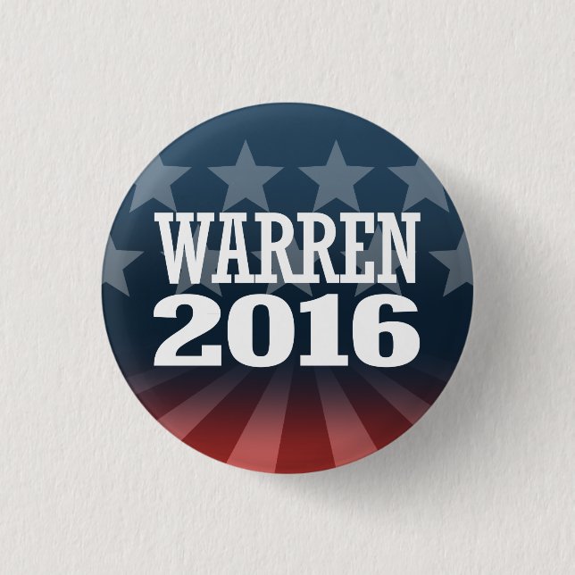 WARREN 2016 PINBACK BUTTON (Front)