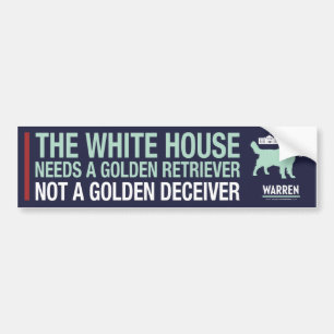 Warren 2020 - Bailey - Golden Retriever Bumper Sticker