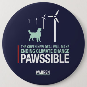 Warren 2020 - Bailey - Green New Deal Button