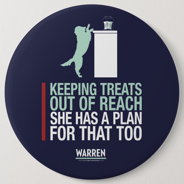 Warren 2020 - Bailey - She has a plan for that too Button (Front)