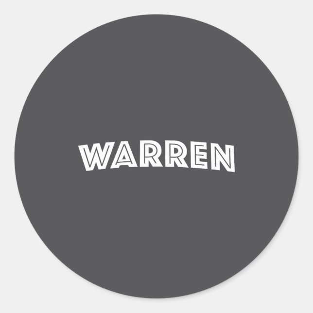 Warren  classic round sticker (Front)