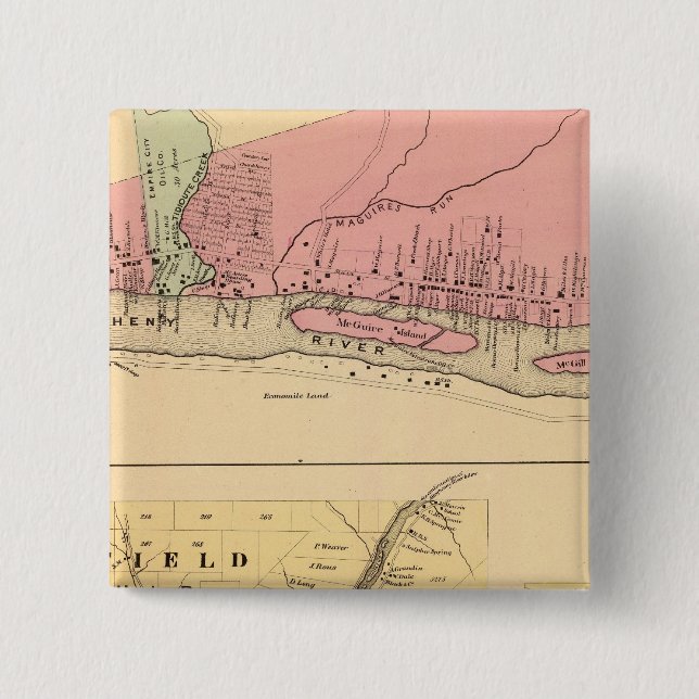 Warren Co oil territory Pinback Button (Front)