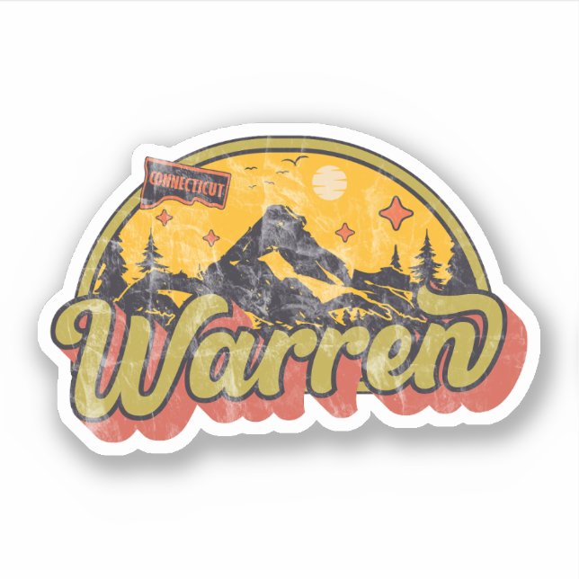 Warren, Connecticut Sticker (Front)
