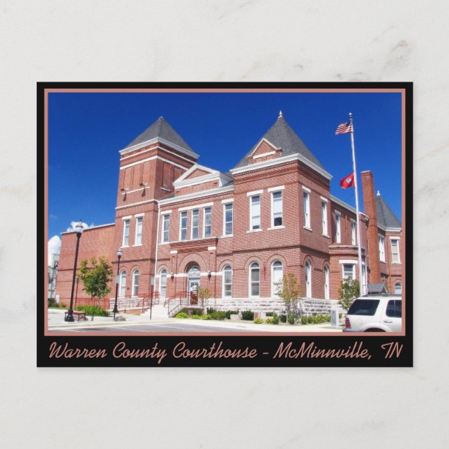 Warren County Courthouse - McMinnville, TN Postcard (Front)