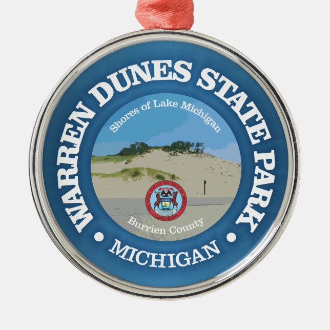 Warren Dunes SP Metal Ornament (Front)