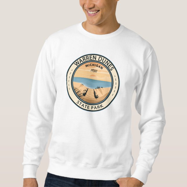 Warren Dunes State Park Michigan Vintage Sweatshirt (Front)